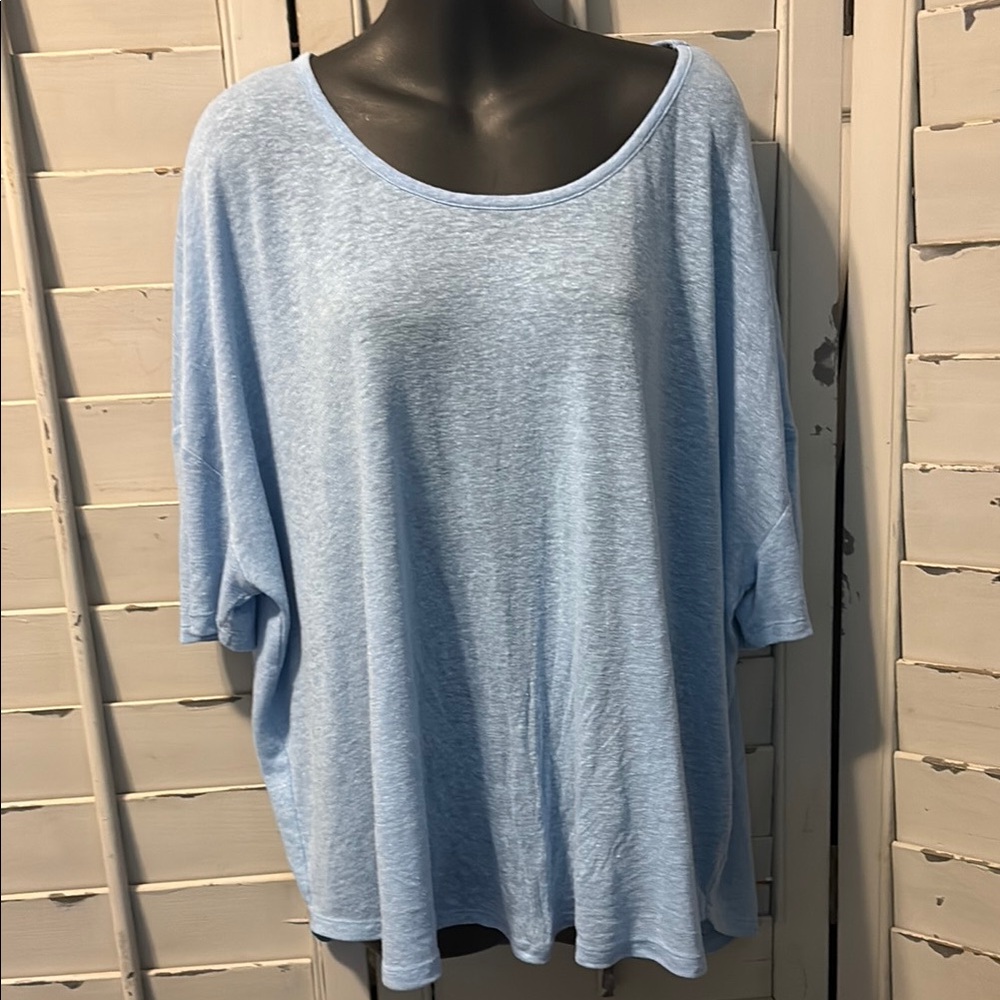 Sonoma Blue Short Sleeve Tee XXL Linen/Polyester